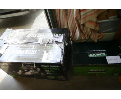 Power System ARC 56v lithium 52cm self propelled cordless lawn mower and a Qualcast 1400w electric rotary mower (2)This lot i