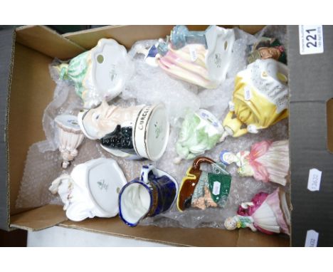 A collection of ceramic items to include Royal Doulton lady figures Marilyn HN3002, Elizabeth HN3946, Alexandria HN3286, Cora