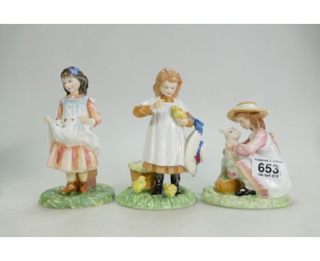 Royal Doulton limited edition figures from The Age Of Innocence range to include First Outing HN3377, Making Friends HN3332, 