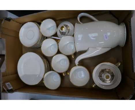 A collection of KPM Royal Ivory teaware to include cups, saucers, side plates, teapot etc