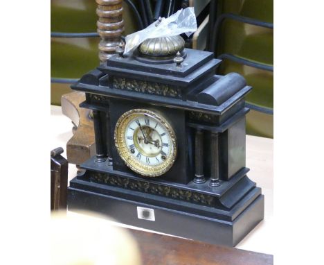 Slate mantle clock (key to be collected from the office)
