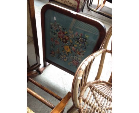 A TAPESTRY FIRE SCREEN