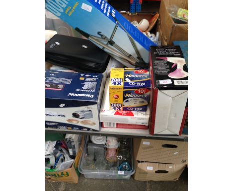 VARIOUS BOXED ITEMS INC TRIPOD, VIDEO CAMERA STEAM CLEANER ETC.