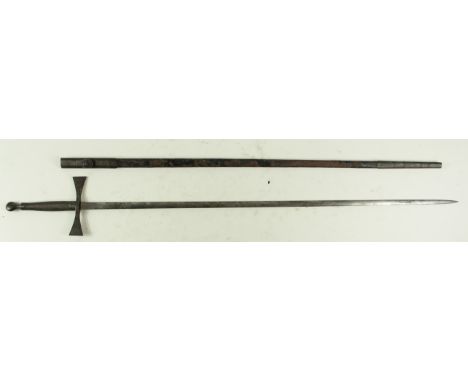 Sword: 19th Century Knights Templar Masonic Sword by Toye &amp; Co London. Slim engraved blade 28" with Masonic devices. Malt