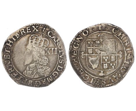 Charles I silver shilling, Tower Mint under Parliament 1642-1649 mm. Sceptre 1646-1648, Group G, Short Broad Bust, Spink 2804