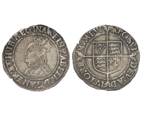 Elizabeth I silver groat, Second Issue 1560-1561, mm. Martlet, without rose and date, Spink 2556, with detailed ticket, Ex. L