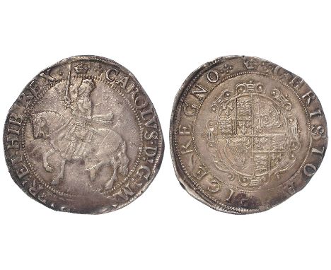 Charles I silver halfcrown, Tower Mint under the King 1625-1642, Group III, Type 3a1, scarf flying from King's waist, mm. Cro