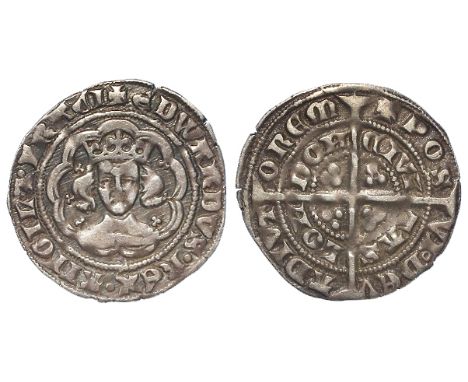 Edward III silver halfgroat of London, Fourth Coinage 1351-1377, Pre-Treaty Period 1351-1361, Series G 1356-1361, Spink 1578,