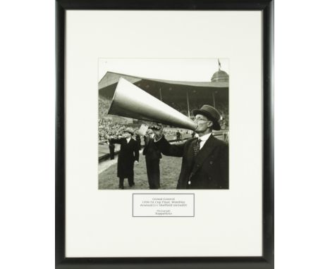 Football, 45cm x 55cm photo of Arsenal v Sheffield United, 1936 Cup Final, taken from the original negative, showing man with