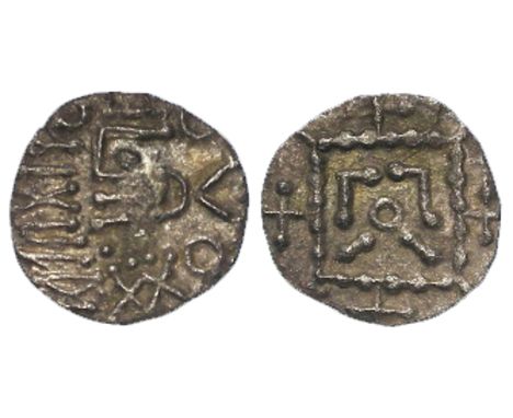 Anglo-Saxon silver sceat, Secondary Phase c.710-c.760, East Anglian, Series R, Bust right, seems no neck or shoulders but an 