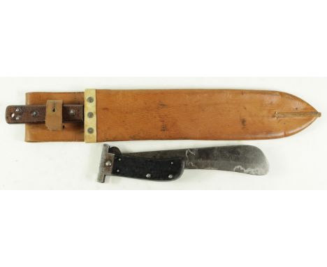 U.S. WW2 folding machete by Camillus Co. U.S.A. marked 'Camillus' to blade 10".  2) Large W/D Machete by S &amp; J Kitchen Lt