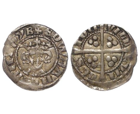 Edward I silver penny, New Coinage, Long Cross, Kingston-upon-Hull Mint, Class 9b, with old ticket, Ex. Michael Trenerry, bot