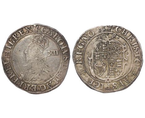 Charles I silver shilling, Tower Mint under the King 1625-1642 mm. Plume 1630-1631, Group C, Third Bust, type 2a, CR above ov