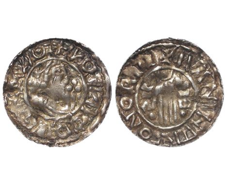 Aethelred II silver penny, Second Hand Issue, Spink 1146, Anglo-Scandinavian imitation, blundered legend looks engraved not p