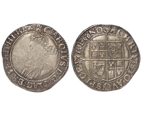 Charles I silver shilling, Tower Mint under the King 1625-1642, mm. Castle/ Castle over Negro's Head 1627-1628, Group B, Seco