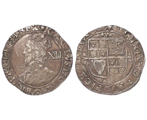 Charles I silver shilling, Tower Mint under the King 1625-1642 mm. Star 1640-1641, Group F, Sixth Bust, Type 4.4, double arch