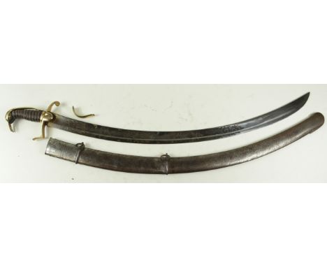 Fine 1796 Pattern Cavalry Officers sword. Etched blade 30" with Stands of Arms and William IV Cypher. Blade in beautiful cond