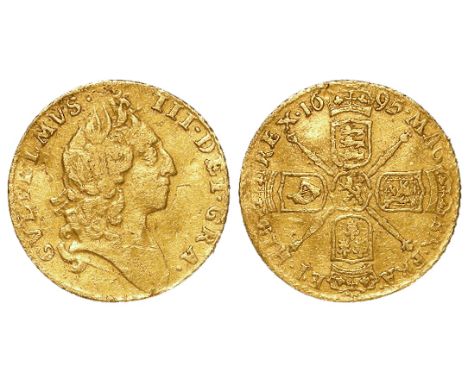 Half Guinea 1695 GF with a few light scuffs