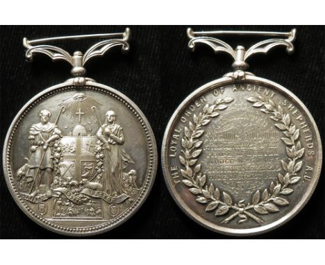 British Society Medal, silver 51mm: The Loyal Order of Ancient Shepherds A.U., insc. 'PRESENTED TO P.M. James Sidebottom BY T