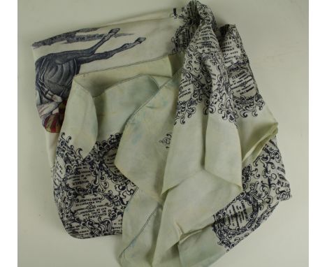 Horse Racing scarf 'Bahram by Blandford - Friars Daughter Winner of the Derby. Trained by F K Butters. 1935. Ridden by F Fox.