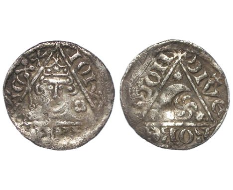 John King of Ireland silver penny, Third 'Rex' Coinage c.1207-1211, Spink 6228, obverse reads:- IOhANNES REX, reverse reads:-