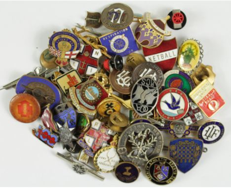 Mixed lot of mostly enamel badges (60 approx.) - various