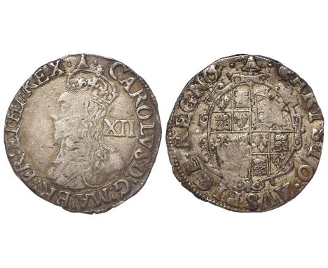 Charles I silver shilling, Tower Mint under the King 1625-1642 mm. Bell 1634-1635, Group D, Fourth Bust, Type 3a no inner cir