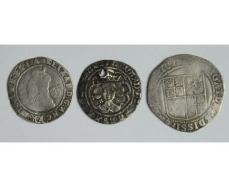 English silver hammered pieces, Edward IV First Reign, Light Coinage groat, London Quatrefoils at neck, Spink 2000, holed VF 