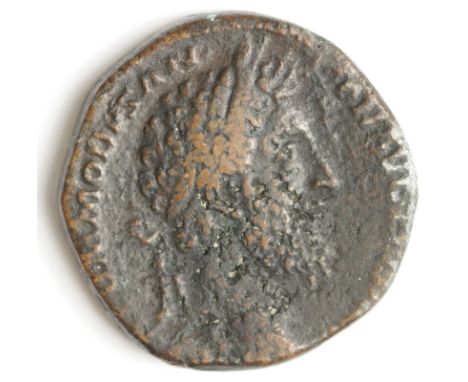 Commodus brass sestertius, Rome Mint 185 A.D., Sear 5826, obverse:- Laureate bust right, legend:- M COMMODVS ANTON AVG PIVS [