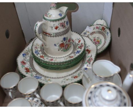 A part Royal Albert coffee set &amp; a quantity of Copeland Spode Chinese Rose