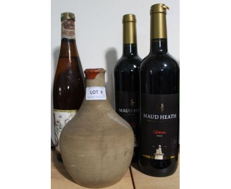Francis Fawsitt Bledow Winery, Buckingham, in pottery carafe x 1 Maud Heath Red 2014, 2 bottles  Rheingau Kiedriecher Heilige