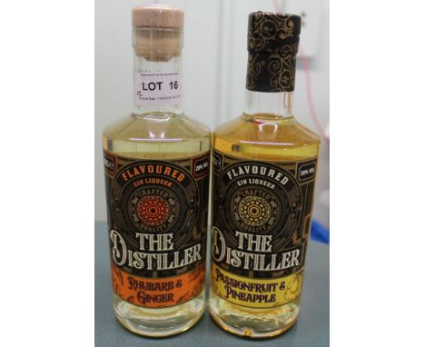 The Distiller Pineapple & Passionfruit Gin, 1 50cl bottle The Distiller Rhubarb & Ginger Gin, 1 50cl bottle (total 2 bottles 