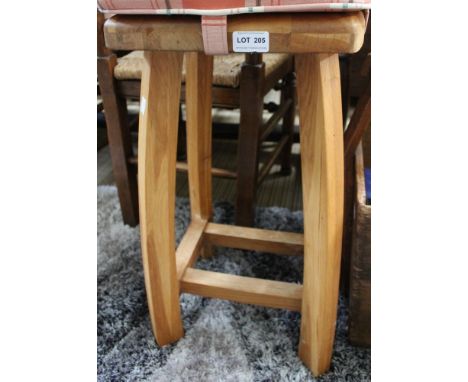 An oak Craftsman stool
