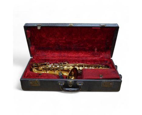 A cased Pennsylvania Special alto saxophone (pads are understood to have been replaced). Condition - fair to good.