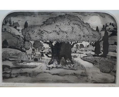Graham Clarke (b.1941), artist's proof etching, ‘Anderida oak’, signed in pencil, 37 x 56cm. Condition - good