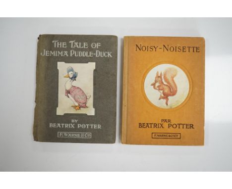 ° ° Potter, Beatrix - The Tale of Jemima Puddle-Duck. First Edition. title illus., frontis and 26 other coloured illus.; whit