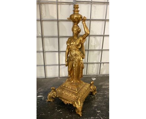 GOLD GILT LAMP - BRONZE - 37CMS APPROX