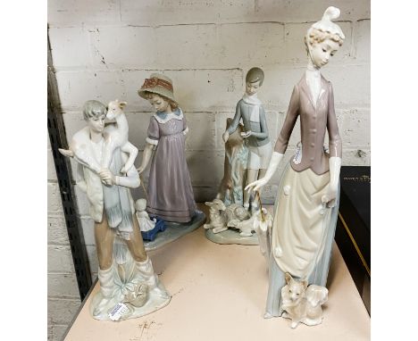FOUR LLADRO FIGURES 36CMS APPROX