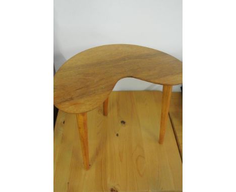 FURNITURE/ HOME - A vintage Mid Century French side table with the classic 50's 'Atomic' look. Unusual easel table top, thoug