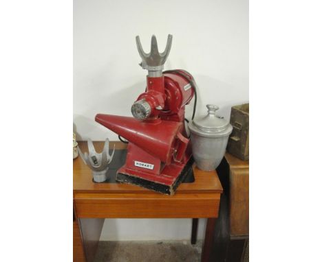 INDUSTRIAL - A vintage/ retro style Hobart coffee bean grinder, model number E2420 with related accessories. 