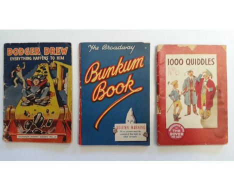 THOMSON, giveaway booklets, inc. The Rover, 1000 Quiddles, Trips and Traps; Broadway, Bunkum, Y B Glum; Hotspur Handy Dodger 