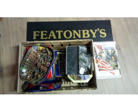 TRAY OF MODEL FIGURES IN TINS