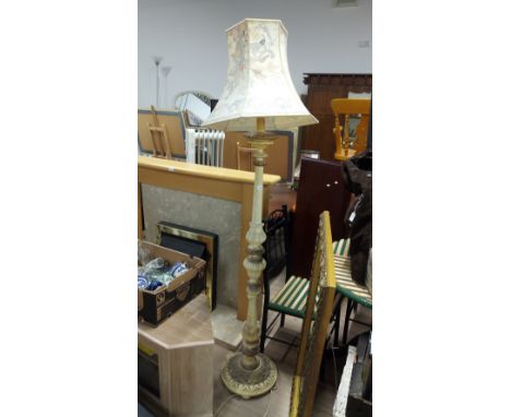 VINTAGE CARVED STANDARD LAMP (READY FOR PAINTING )