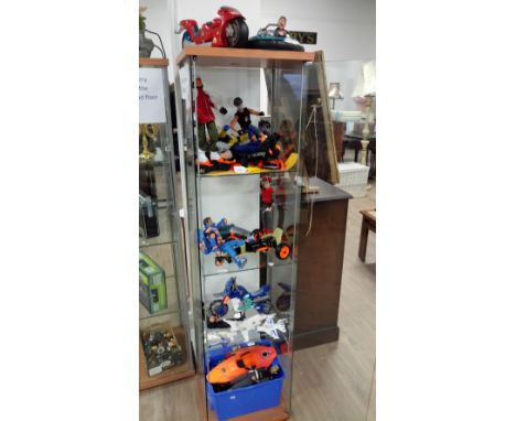 A FULL CABINET OF ACTION MAN FIGURES & ACCESSORIES