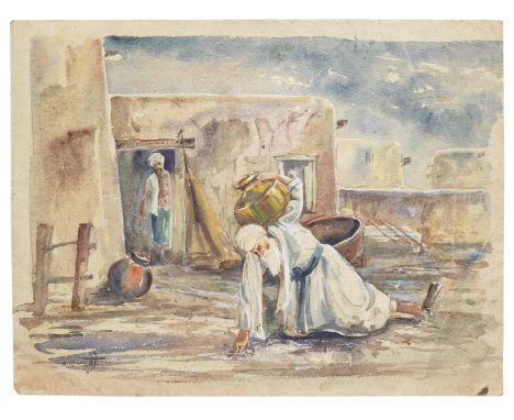 Guru Amar Das by Bodhraj, 1979watercolour on paper, signed lower left, inscribed with date and other details verso 34 x 44 cm