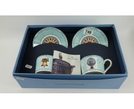 Wedgwood boxed cups and saucers set from the Millennium collection  
