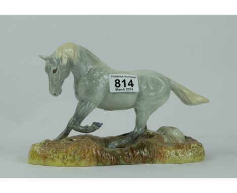 Beswick Camargue grey horse on ceramic base stamped 2005 to base 