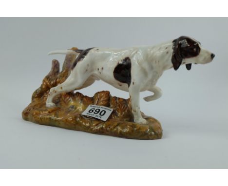 Royal Doulton Pointer on ceramic base (restored)