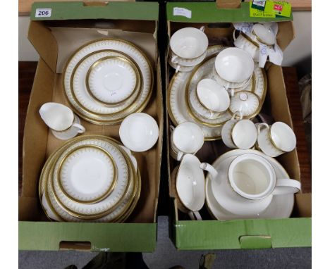 A good collection of Paragon Athena dinner and teaware (seconds) to include plates, teapots, cups, saucers, milk and cream et