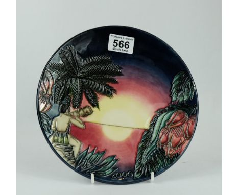 Moorcroft Birth of Light year plate 2000 limited edition height 23cm